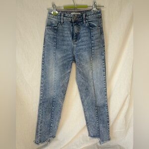 Cello‎ Acid Wash Skinny Jeans Raw Hem Size 3
